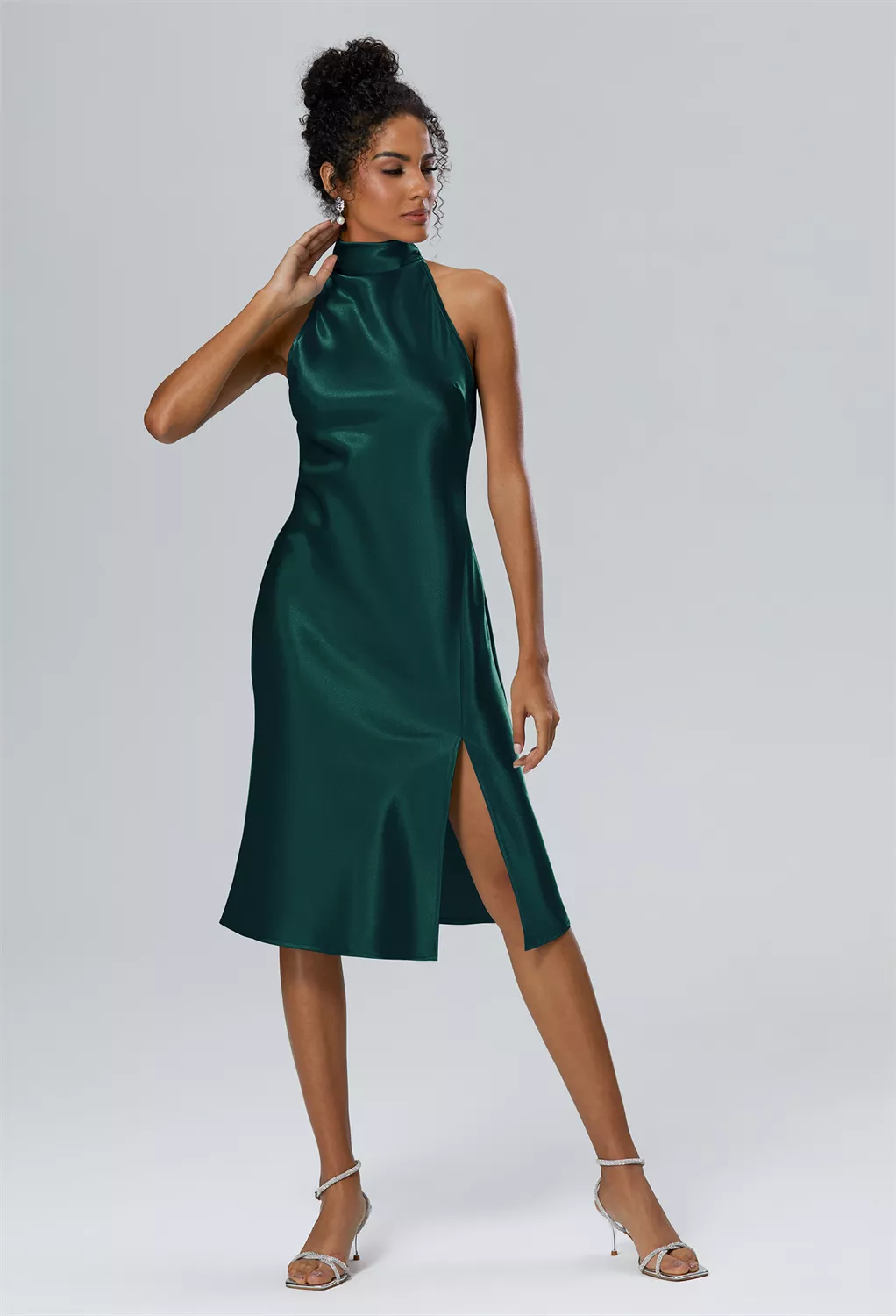 AW Mujigea Hunter Green  Cocktail Wedding Guest Dresses